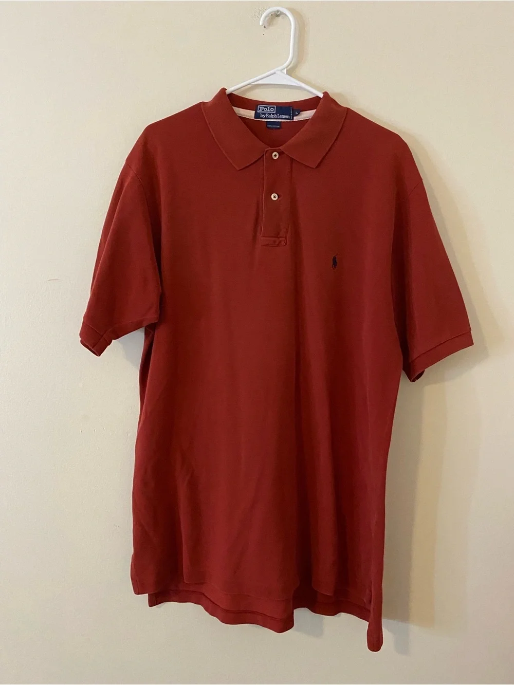 Polo By Ralph Lauren Men’s Brick Red Short-Sleeve Polo Large